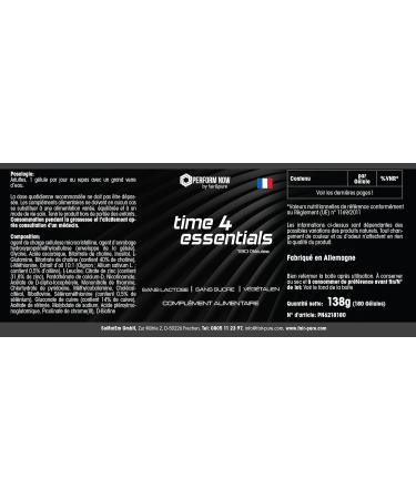 SoMatEm time 4 essentials multivitamin & mineral complex with valuable amino acids + choline + betaine HCL 120 capsules high dosage German quality production PERFORM NOW by fair&pure - Buy Online on GoSupps.com