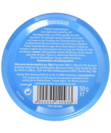 Pulmoll Sugar-Free Extra Strong Cough Drops - 50g | International Shipping Available - Buy Online on GoSupps.com