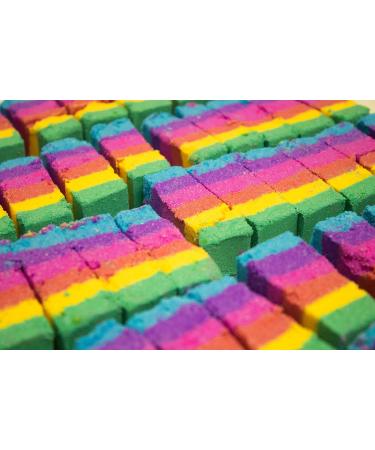 Rainbow Colourful Bath Rocks Bath Bombs Green Blue Yellow Red Purple Fizz Vegan Approved Pride Made in UK by Tub's Bath Bombs - Buy Online on GoSupps.com