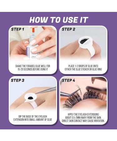 Pure Sensitive Eyelash Extension Glue 5ml - Forabeli | No Fume, No Irritation | Professional Grade, 7-8 Sec Drying Time, 3-4 Weeks Retention | Black Lash Adhesive for Beginners - Buy Online on GoSupps.com