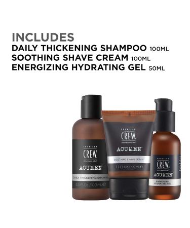 Buy American Crew Men's Moisturizing Gel & Essential Travel Kit - Shampoo Shave Cream & Gel | International Shipping - Buy Online on GoSupps.com