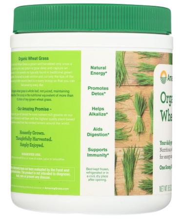 Amazing Grass Wheat Grass Powder: 100% Whole-Leaf Wheat Grass Powder for Energy Detox & Immunity Support Chlorophyll Providing Greens 30 Servings - Buy Online on GoSupps.com