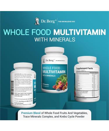 Dr. Berg Whole Food Multivitamin with Minerals - 60 Capsules | Premium Formula - Buy Online on GoSupps.com