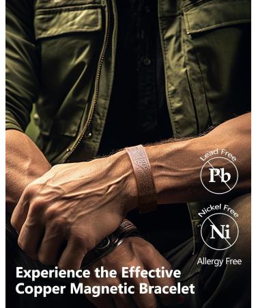 Jeracol Copper Magnetic Bracelet - Tree of Life Design | Adjustable Size | 100% Solid Copper Cuff Bangle with 12 Magnets | Gift Box Included - Buy Online on GoSupps.com