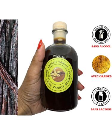 Natural Bourbon VANILLA EXTRACT (250 mL) Vanilla extract WITHOUT ALCOHOL / Cooking / Pastry (French Company) - Buy Online on GoSupps.com