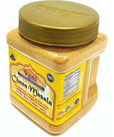Rani Chana Masala 20oz - Authentic Indian 15-Spice Blend | Vegan, Gluten-Free, NON-GMO | All Natural Garbanzo Curry in PET Jar 567g - Buy Online on GoSupps.com