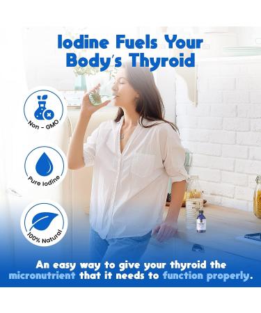 Activation Products Perfect Iodine Solution - Thyroid Support for Women and Men | Non GMO Liquid Supplement for Thyroid Energy and Skin Health - 125 ml - Buy Online on GoSupps.com