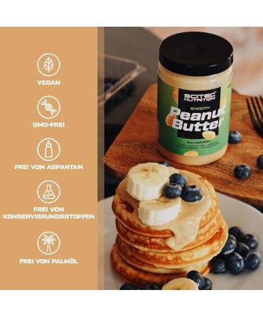 Scitec Nutrition Peanut Butter - Palm Oil Free Vegan Low Salt Protein Source Natural Energy Boost - Crunchy 400g (1 Pack) - Buy Online on GoSupps.com