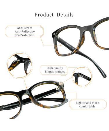 LifeArt Blue Light Blocking Glasses - Anti Eyestrain & Glare for Men & Women | Tortoise No Magnification | Perfect for Gaming Reading & TV - Buy Online on GoSupps.com