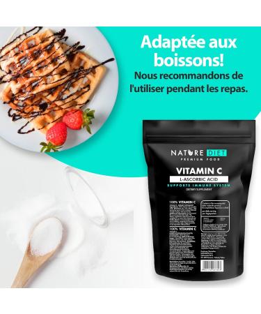Nature Diet - Vitamin C | Powder | L-ascorbic acid | Antioxidant - 500 g - Buy Online on GoSupps.com