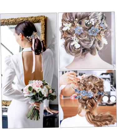 Housoutil 8 Sets Bridal Headwear Hair Accessories for Women Wedding Rhinestone Barrettes Bridal Hair Combs Bridal Hair Clip Side Wedding Hair Clips Vintage Hair Clips Aquamarine Dress Miss - Buy Online on GoSupps.com