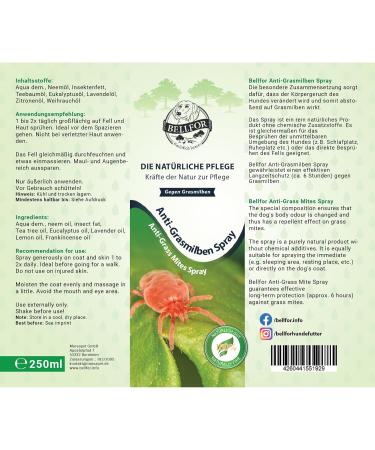 Bellfor Grass Mite Savings Set for Dogs | Anti-Grass Mites Spray 250ml & Ointment 30ml | High-Quality Remedies for Grass Mites - Buy Online on GoSupps.com