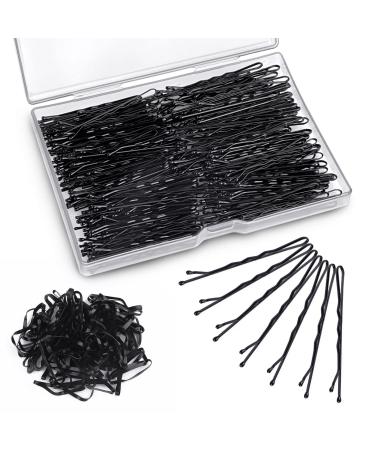 200 pieces of hairpins bobby pins with 100 pieces of hair tie very stable updos Accessories metal hairstyles accessories hairpins wedding hair clips for women girls children's hairdressing salon -black hair needles