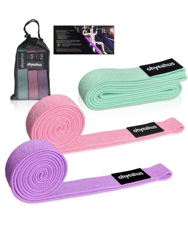 Resistance Pull Up Assist Bands Set Heavy Duty Workout Bands Long Exercise Loop Bands for Stretch Training Powerlifting Physical Therapy Gym Home Fitness 3 Colors Multi-colored