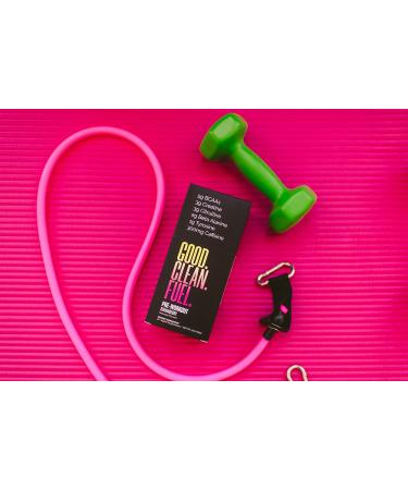 Good Clean Fuel Pre-Workout | Caffeine | BCAAs | Beta Alanine | Creatine | Tyrosine | Citrulline | No Sugar or Artificial Sweeteners | Strawberry Flavor | 10 Stick Packs - Buy Online on GoSupps.com