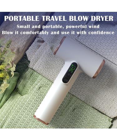 Rechargeable Cordless Hair Dryer Portable Blow Dryer with LED Display Handheld Blowdryer w/Hot & Cold Wind Fast Drying Blow Dryer for Art Painting White - Buy Online on GoSupps.com