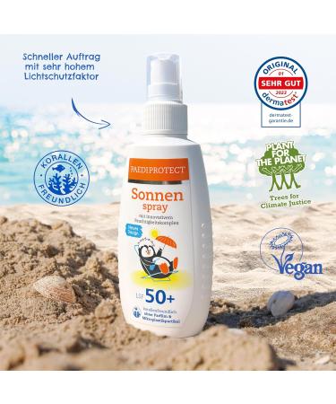 PAEDIPROTECT SONNESPRAY Kinder Baby LSF 50+ - Perfume-Free Waterproof Sun Protection Spray for Face & Body | Vegan Microplastic-Free | 150 ml - Buy Online on GoSupps.com