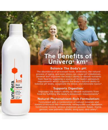 Univera KM Mineral Supplement - 32 fl oz (1PK) | Original Karl Jurak Formula | Rich in Potassium & Vitamins | Supports pH Balance & Digestive Health - Buy Online on GoSupps.com