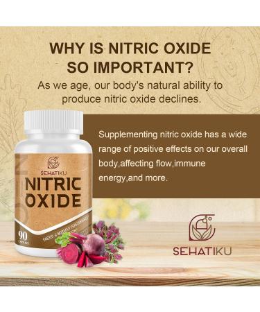 Nitric Oxide Supplement, Nitric Oxide Booster & 6-in-1 Phytonutrient Blend for Heart, Flow, Immune - 90 Capsules (2 Bottle) 90 Count (Pack of 2) - Buy Online on GoSupps.com
