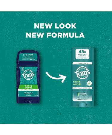 Tom’s of Maine North Woods Antiperspirant for Men and Women With Recycled Aluminum - 3.25 Oz - Pack Of 2 - Buy Online on GoSupps.com