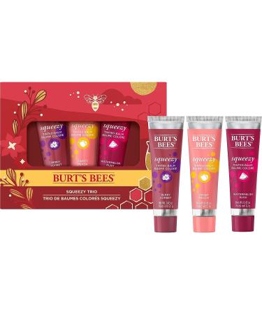 Burt's Bees Lip Care Stocking Stuffers Set - Berry Sorbet, Sweet Peach, Watermelon Rush - Buy Online on GoSupps.com