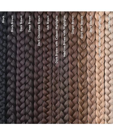 REECHO DIY Braid Ponytail Extension - Long Straight Synthetic Hairpiece - Ash Brown with Sandy Blonde Highlights - Buy Online on GoSupps.com