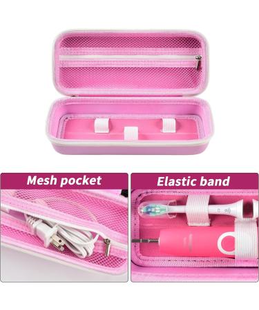 Travel Etui for Philips Sonicare ProtectiveClean 4100/5100/6500/7500 & Oral-B Pro - Pink Rechargeable Toothbrush Bag - Buy Online on GoSupps.com