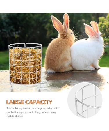 PATKAW Metal Rabbit Grass Feeder Free Standing Bunny Grass Feeder Rack Small Animals Feeding Holder Rabbit Cage Grass Dispenser Bunny Food Manger Rack - Buy Online on GoSupps.com