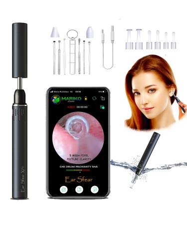 Ear Wax Removal Tool Camera Mariko Designs Earwax Cleaner with 5 MP HD Camera & 6 LED Lights Earwax Removal Kit Used as Ear Picker Endoscope or Otoscope for iOS or Android