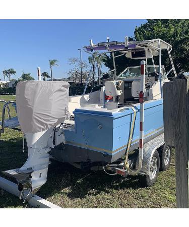 Primeshield Outboard Motor Cover - Waterproof 600D Heavy Duty Hood Cover for Up to 150HP Engines - XXL Grey - Buy Online on GoSupps.com