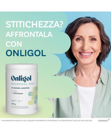 Onligol 400 g oral medical device powder based on macrogol 4000 especially useful for subjects with constipation 400 g - Buy Online on GoSupps.com