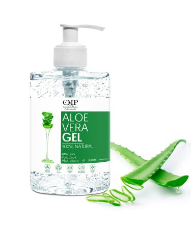 Organic Aloe Vera Gel 100% Natural & Pure. Cooling Soothing & Skin Calming. Aftershave Waxing Aftercare Shaving and Aftersun - Aloe Moisturiser (Hair Face & Body) - 500 ml