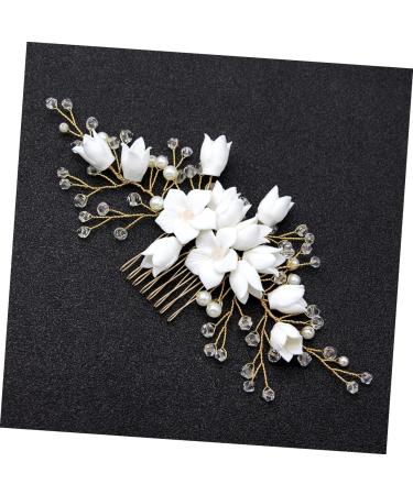 Housoutil Bride Headpieces for Wedding Bride Insert Comb Wedding Headpiece Diamond Headpiece Bridal Headpiece Wedding Diamond Comb Jewelry Comb Bride White Hairpin The Flowers Miss - Buy Online on GoSupps.com