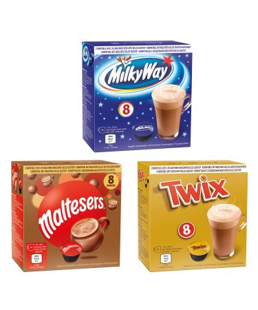 Mars Hot Chocolate Capsules | 24 capsules | Mars Twix Maltseres (Dolce Gusto compatible)
