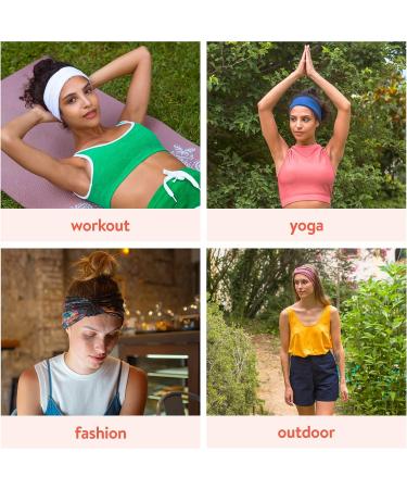 Blom Premium Women's Non-Slip Headband - Versatile for Yoga, Fashion, Workouts, and Travel - Bali Blue - Buy Online on GoSupps.com