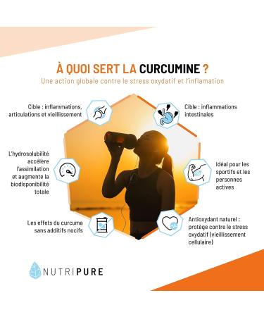 Nutripure | Active Curcumin 100% pure Cavacurmin | Vegan | Antioxidant & natural anti-inflammatory | Water-soluble: 39X bioavailability without harmful additives | 90 capsules | 1 Month | Made in - Buy Online on GoSupps.com