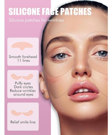 Akissos Silicone Wrinkle Patches for Forehead Wrinkle Reusable Wrinkle Patches for Under Eyes Silicone Face Patches for Mouth Line Smile Line Anti Wrinkle Patches for Fine lines - 5PCS - Buy Online on GoSupps.com