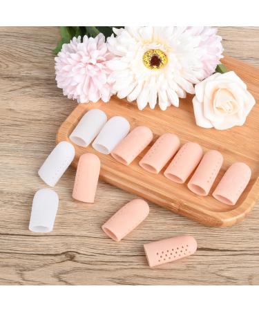 RosewineC 12pcs Gel Finger Cots - Silicone Finger Protectors for Hand Eczema & Arthritis Relief (2 Colors) - Buy Online on GoSupps.com