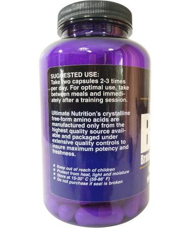 Ultimate Nutrition Massive BCAA - 1000mg Amino Acid Supplement | 60 Capsules - Best for Muscle Recovery & Growth - Buy Online on GoSupps.com