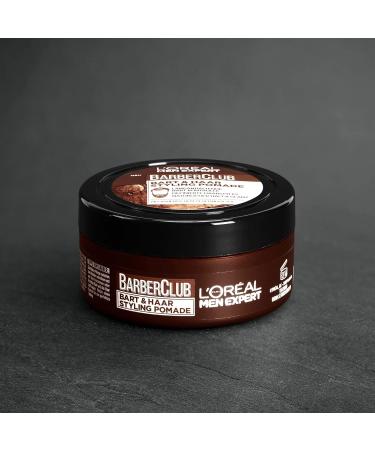 L'Oréal Paris Men Expert Beard Pomade and Hair Wax Natural Finish arber Club Beard & Hair Styling Pomade - 2.53 Oz - Buy Online on GoSupps.com