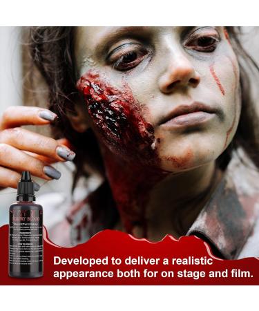 Buy 2.2oz Fake Blood - Perfect for Halloween Costume Zombie & Vampire Makeup Drip Liquid Blood for Clothes & Body SFX - Buy Online on GoSupps.com