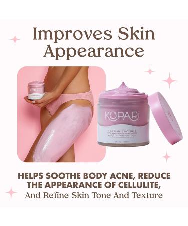 Pink Souffle Body Mask with Niacinamide, Kaolin Clay, Dragon Fruit & Coconut Oil - 8 Oz | For Dry Skin, Pores, Acne & Cellulite - Buy Online on GoSupps.com