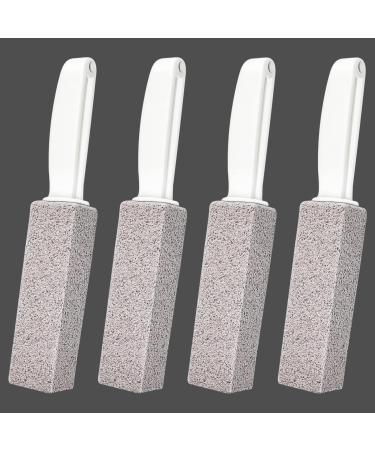 4 pieces of toilet cleaning stone with handle Cleaning block toilet handle cleaning stone deep stains pumice stone cleaning brush for bathrooms toilets kitchens swimming pools deep stains - Buy Online on GoSupps.com
