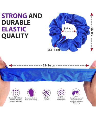 Shoppy Floor Silk Hair Scrunchies - White Mulberry Grade 6A Silk Ties for Women - Less Frizz & Breakage - Gentle & Durable - Buy Online on GoSupps.com