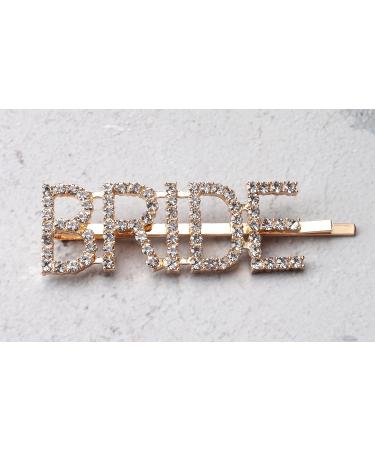 Sowaka BRIDE Hair Pin Set - Vintage Metal Hair Clip with Rhinestone Letter - Wedding Hair Accessories for Bride Women Girls - Buy Online on GoSupps.com
