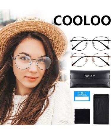 COOLOO Blue Light Blocking Glasses for Women Men - Anti Glare Gaming Computer Glasses - Blue Light 05-black+gold - Buy Online on GoSupps.com