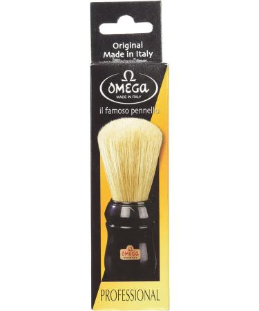 Omega 10049 Shaving Brush - Pure Bristle - Black | High-Quality Men's Grooming Tool - Buy Online on GoSupps.com