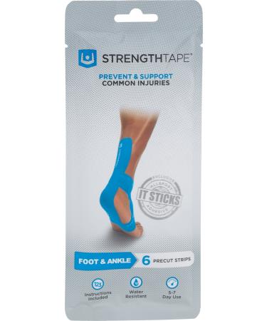 StrengthTape Kinesiology Tape  K Tape Taping Kits  Premium Sports Tape Provides Support and Stability to The Target Area  Multiple Kits Available StrengthTape Kinesiology Taping Kit Ankle & Foot