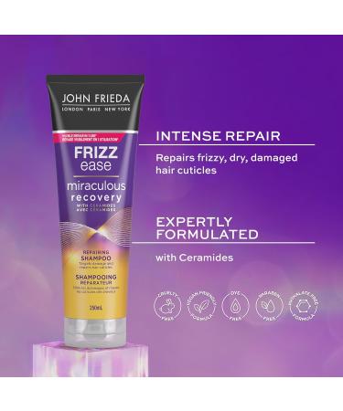 John Frieda Frizz Ease Miraculous Recovery Repairing Shampoo for Damaged Dry Hair 250 ml (Pack of 1) - Buy Online on GoSupps.com
