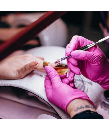 TOROKOM 2Pcs Dual-Ended Stainless Steel Poly Gel Brush & Spatula for Nails Extension (Pink & Black) - Nail Application Tool - Buy Online on GoSupps.com